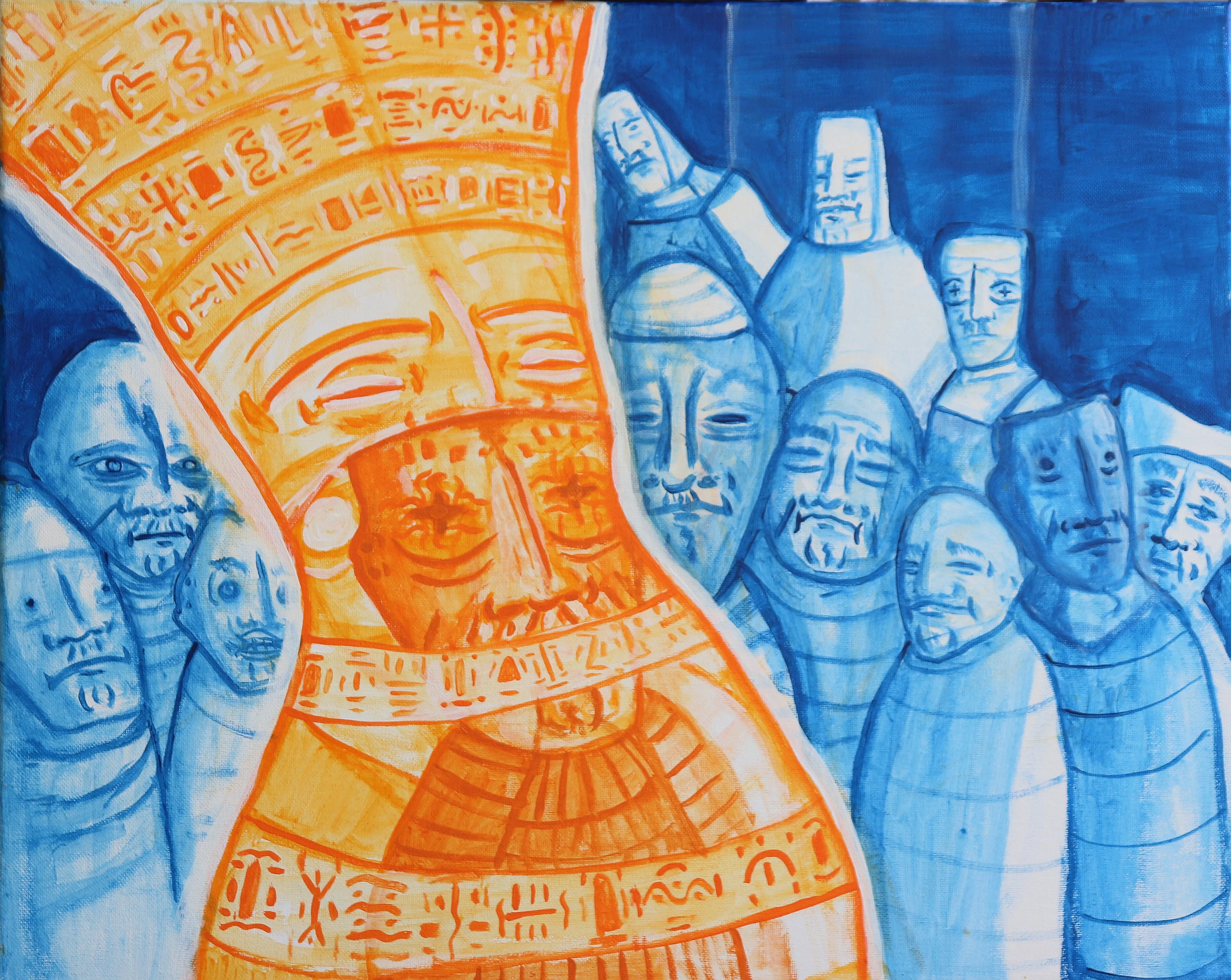 Painting Existential Terror God and a Crowd